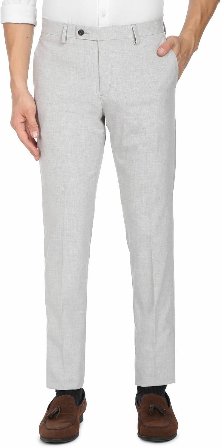 ARROW Smart Flex Regular Fit Men Grey Trousers