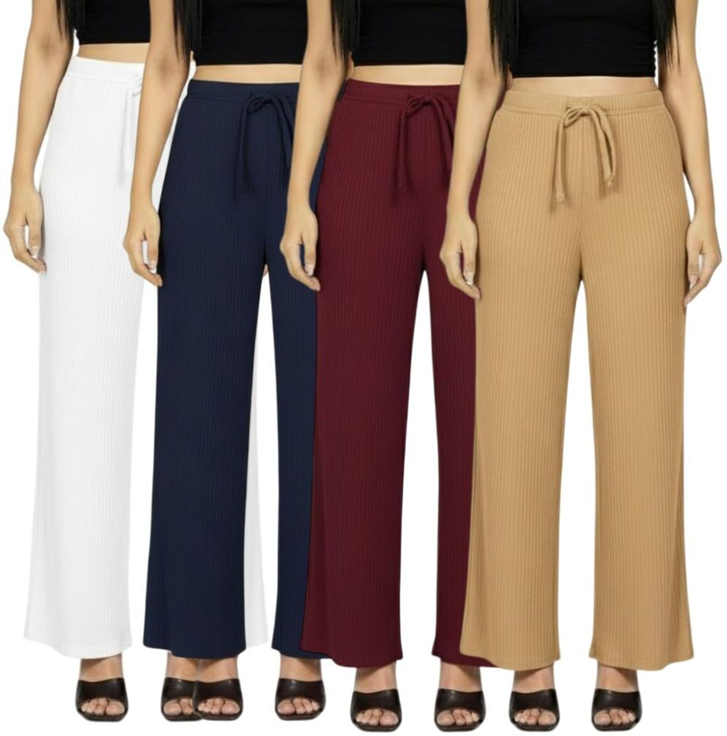 Image of AK SHAMSHAHID GARMENT Relaxed Women Multicolor Trousers