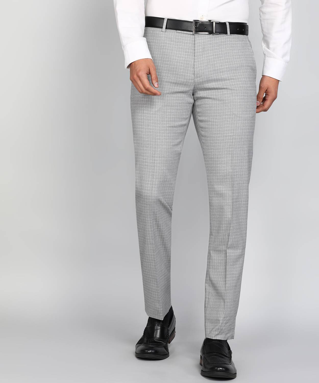 ARROW Regular Fit Men Grey Trousers