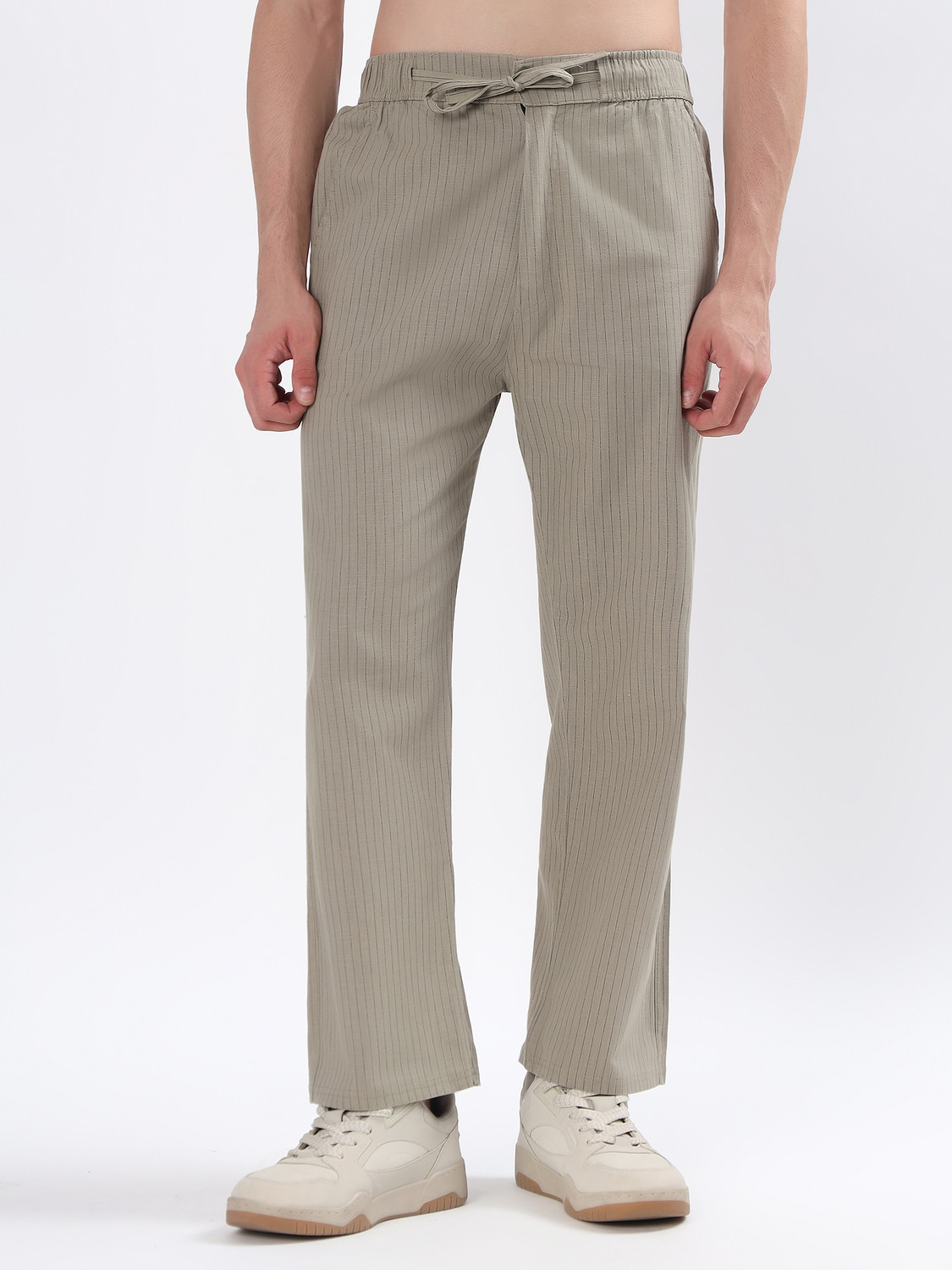 Image of Baksh collection Relaxed Men Grey Trousers
