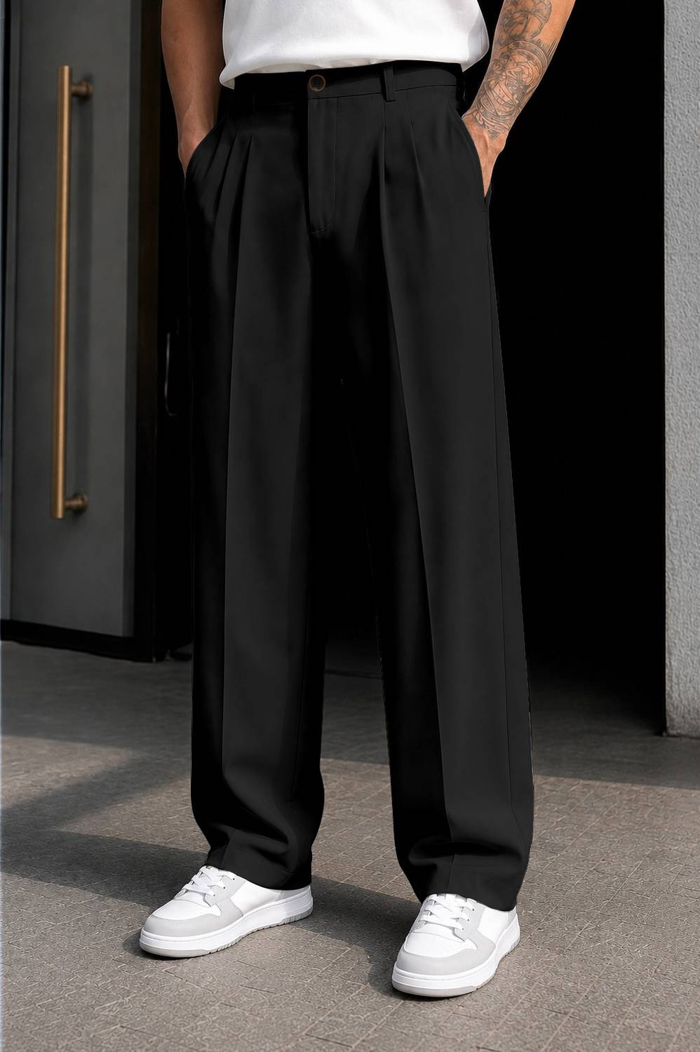 FTX Loose Fit Black Trousers
