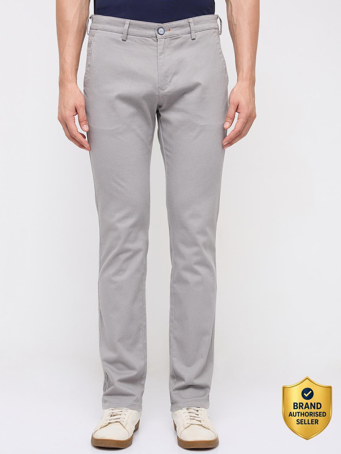 Image of KILLER Slim Fit Men Grey Trousers