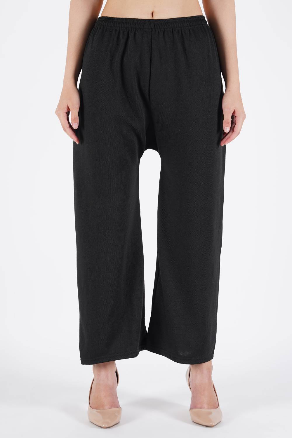 Al-Hudooms Loose Fit Women Black Trousers