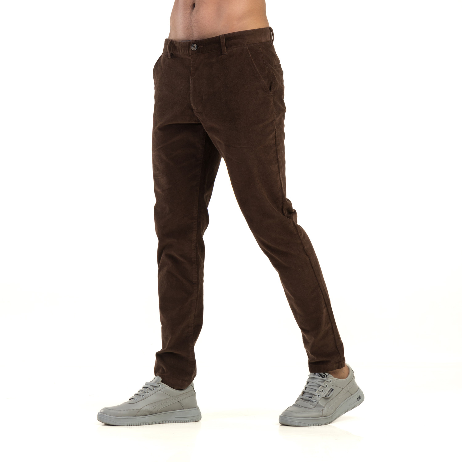 BELANO Slim Fit Men Brown Trousers