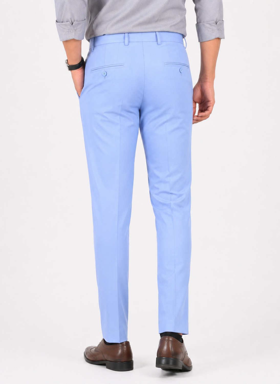 Image of The DS Regular Fit Men Light Blue Trousers
