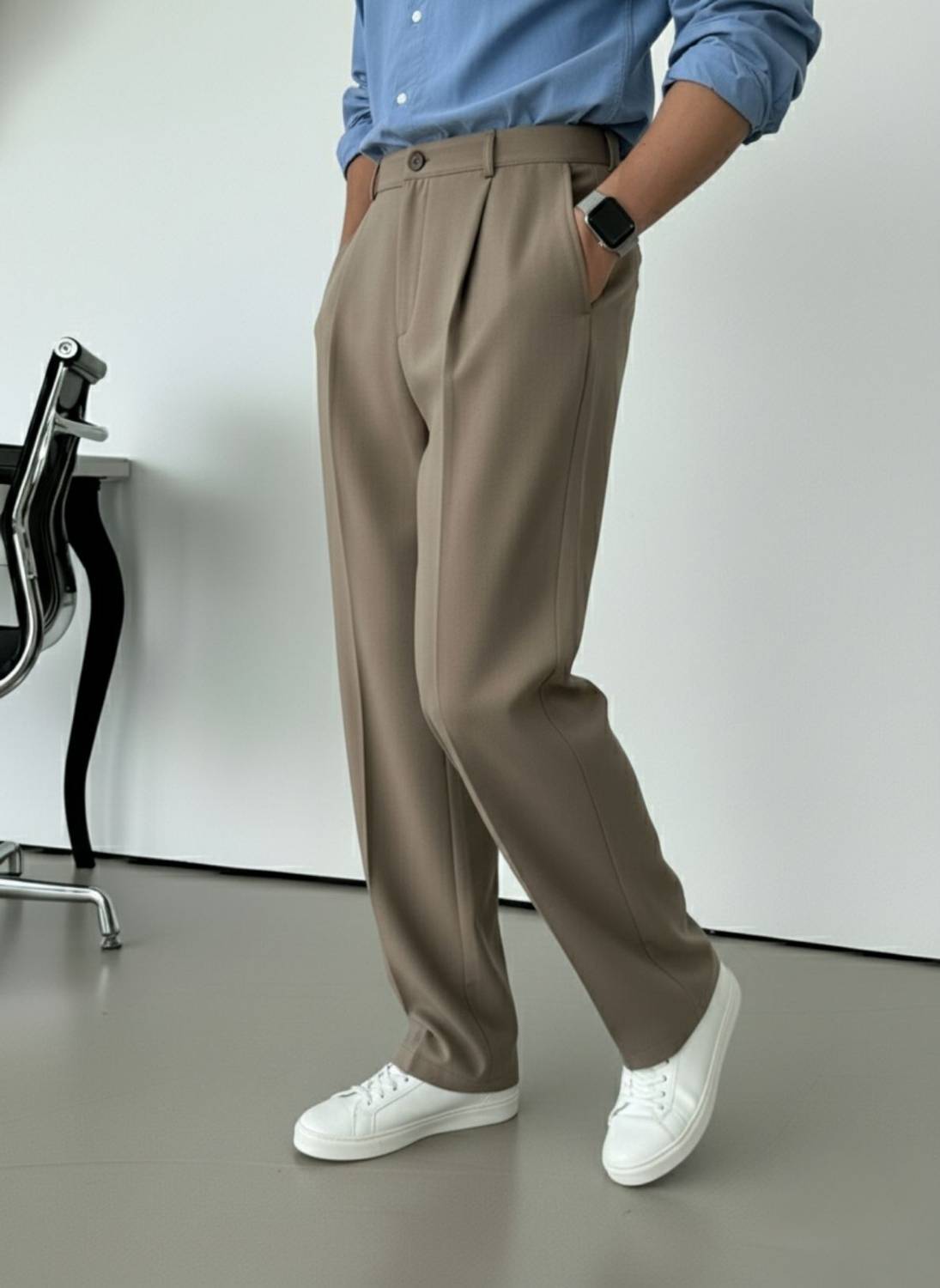 INDICLUB Relaxed Men Brown Trousers - Image 3