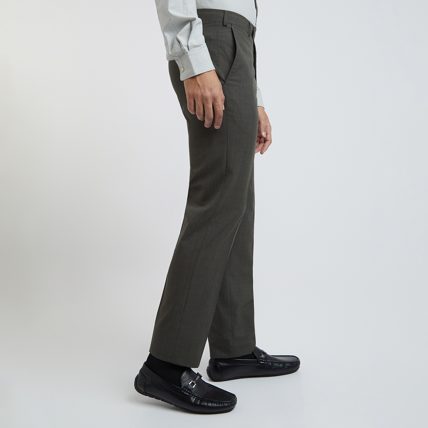 Image of Raymond Regular Fit Men Brown Trousers