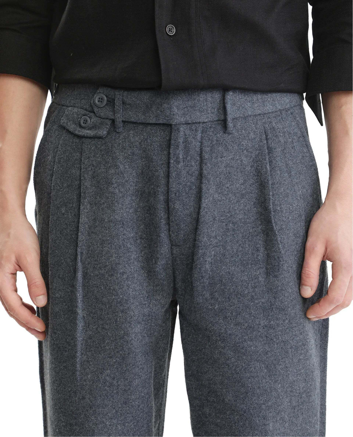 Image of RARE RABBIT Regular Fit Men Dark Blue Trousers