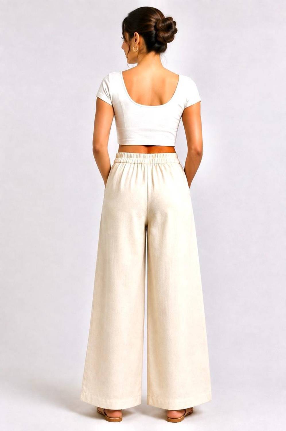 DEVVRAJ Comfort Fit Women Beige Trousers - Image 2