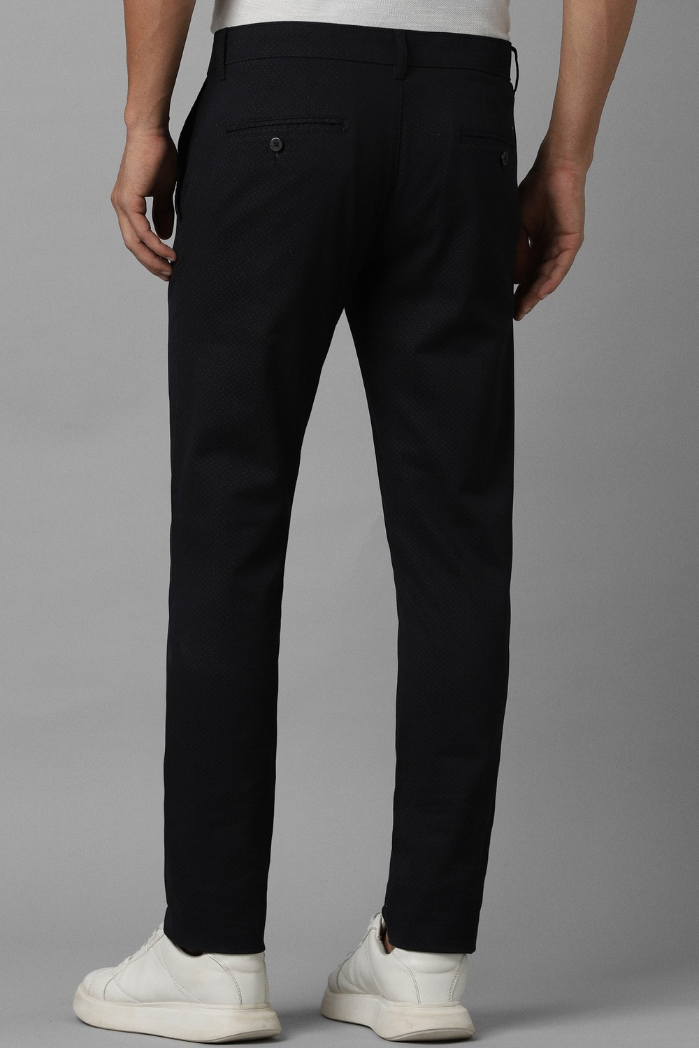 Image of Louis Philippe Sport Slim Fit Men Black Trousers
