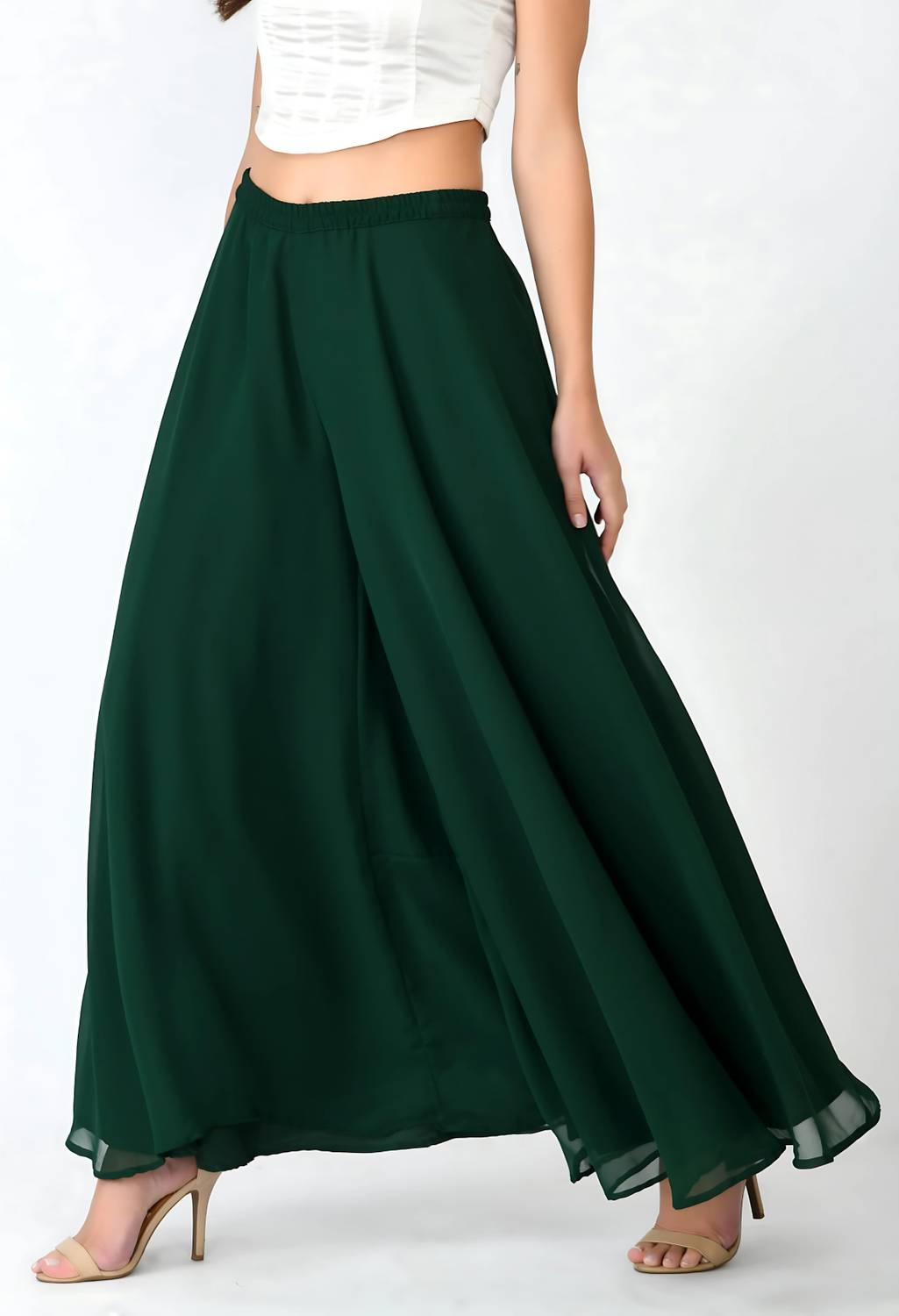 BHAGYASHRAY Regular Fit Women Green Trousers