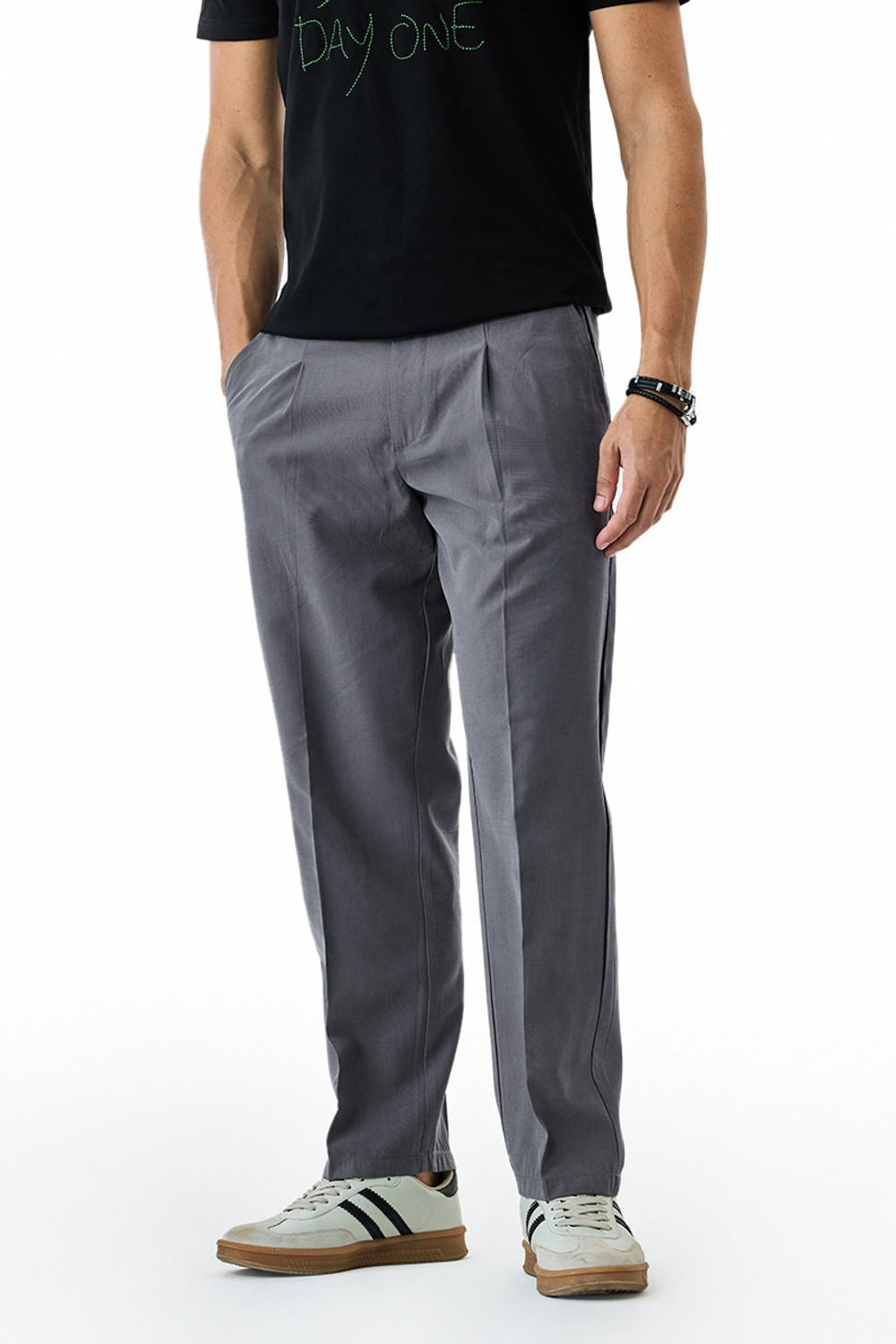 Snitch Relaxed Men Grey Trousers