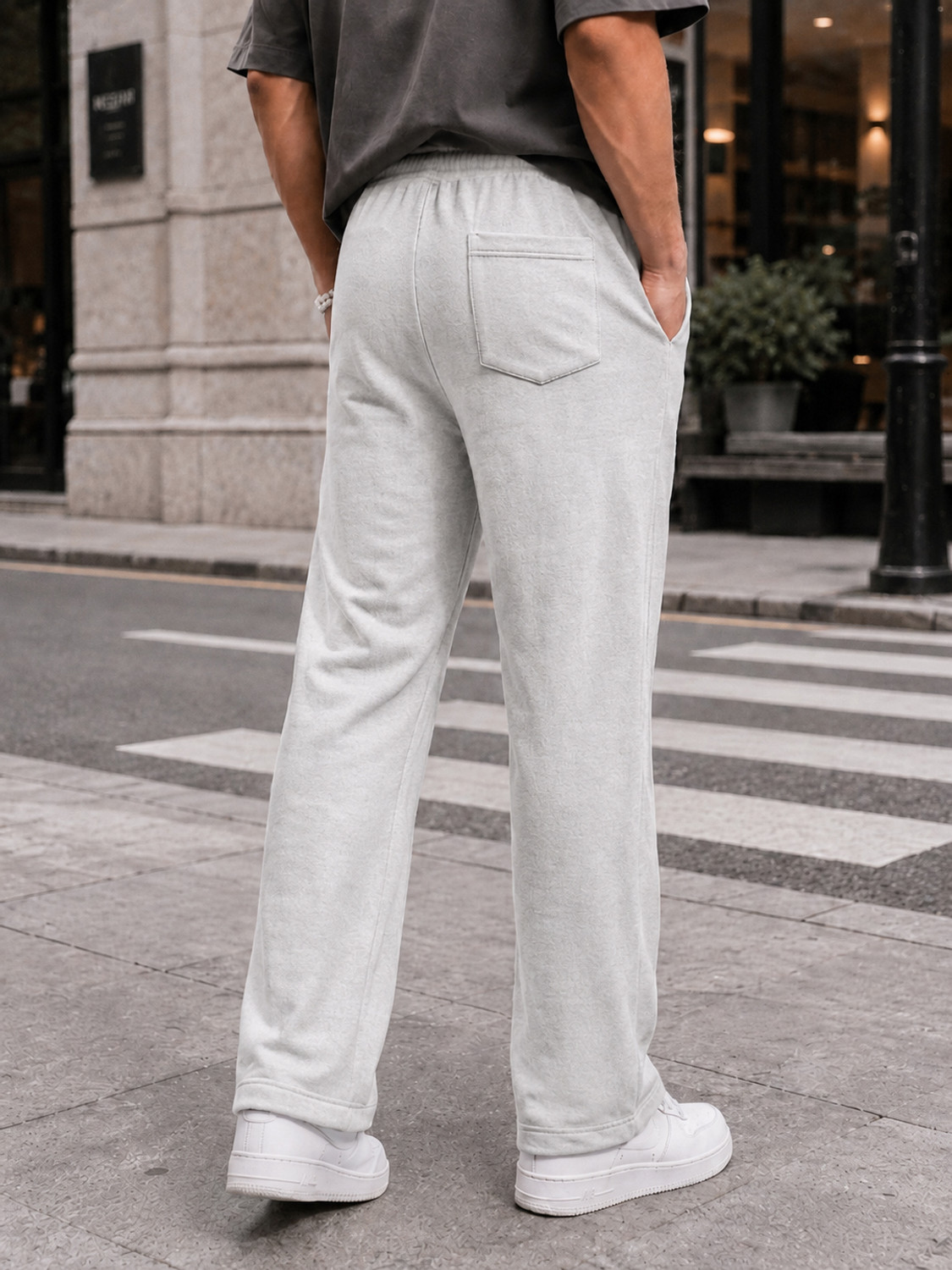 Image of METRONAUT Loose Fit Men Grey Trousers