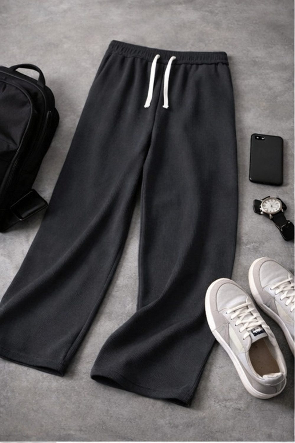 Image of METRONAUT Relaxed Men Black Trousers