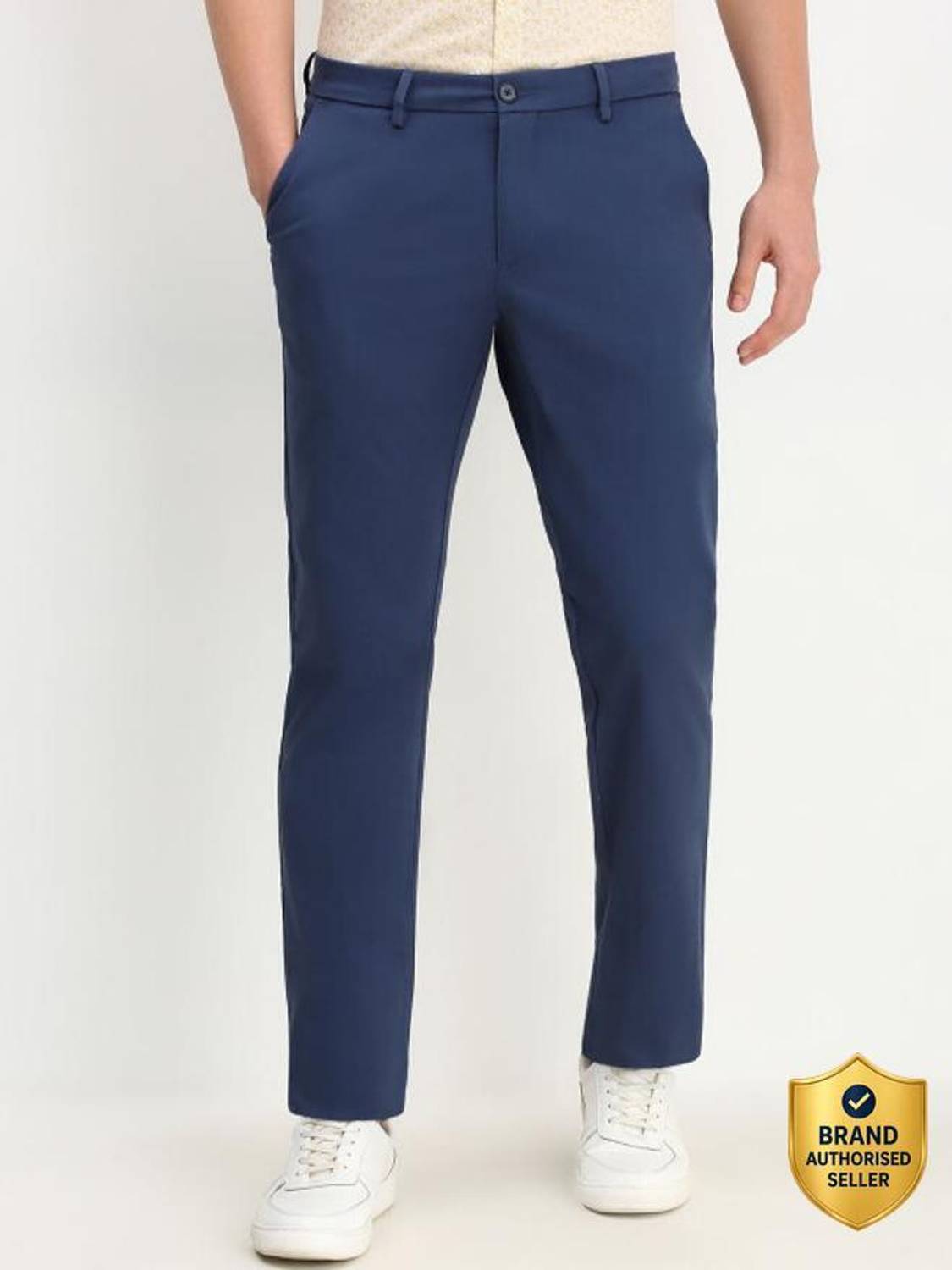 Allen Solly Regular Fit Men Blue Trousers