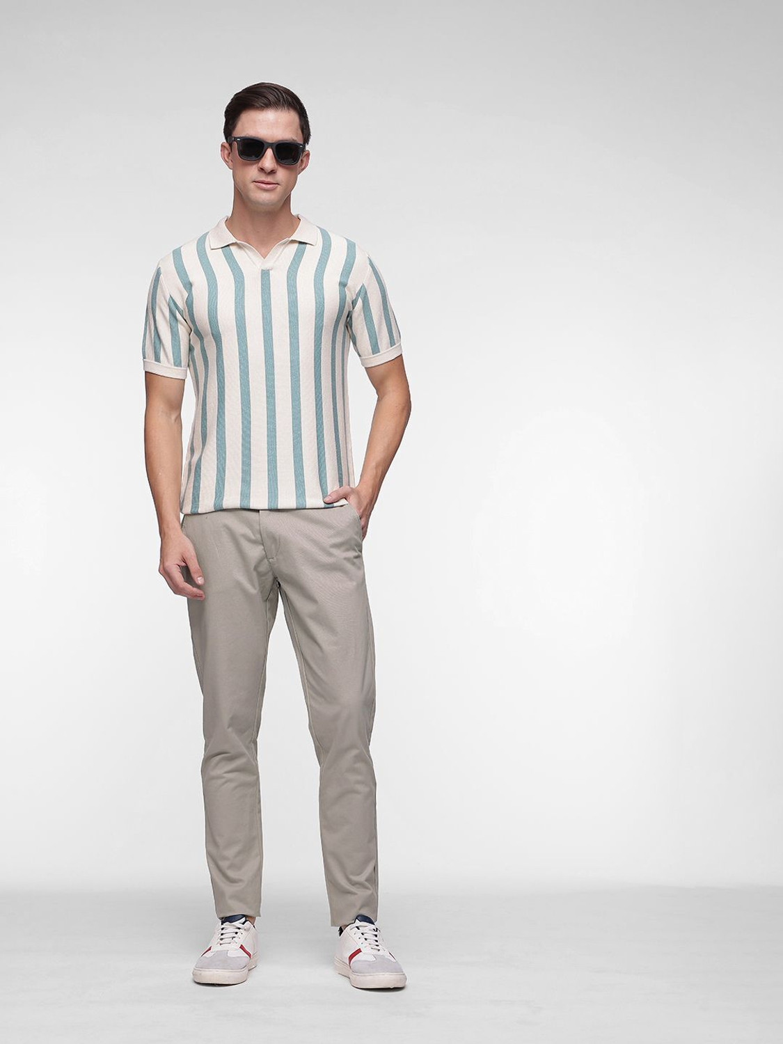 Image of French Connection Slim Fit Men Grey Trousers