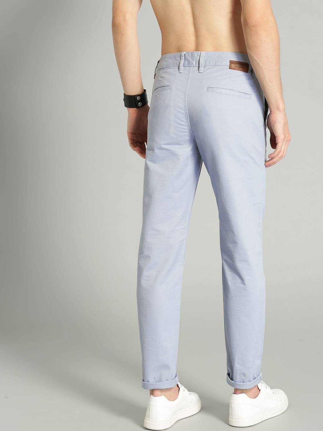 Roadster Men Light Blue Trousers - Image 3