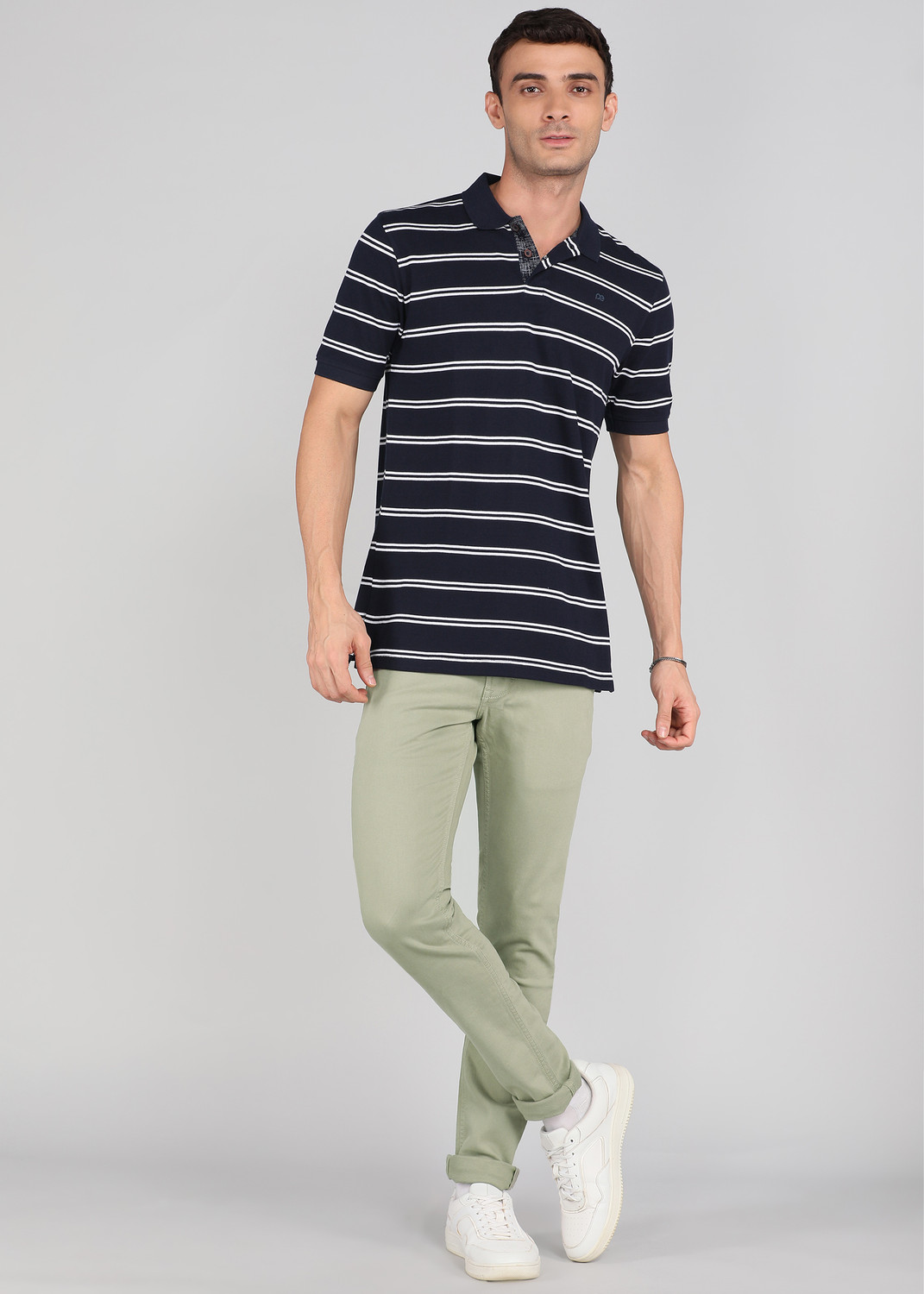 Image of PETER ENGLAND Regular Men Light Green Jeans