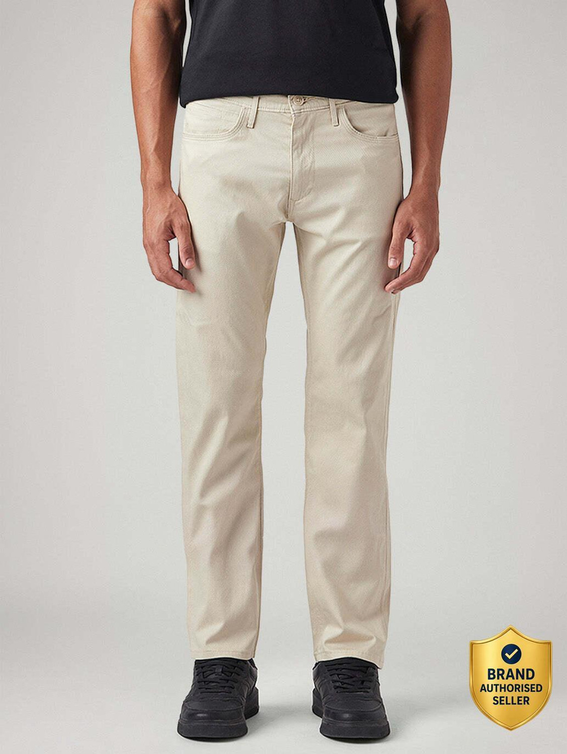 Image of LEVI'S Straight Fit Men Beige Trousers