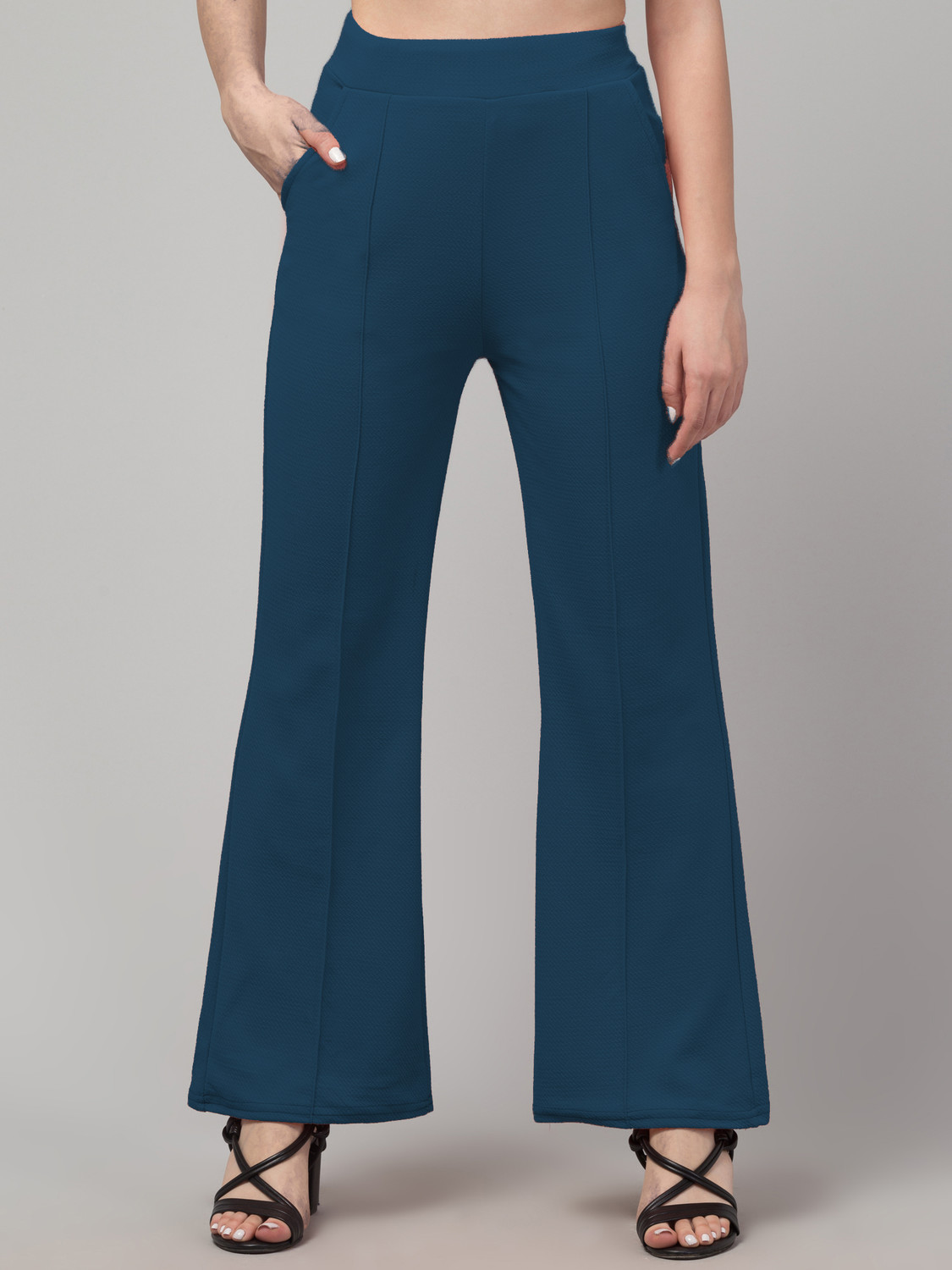 Image of NNIFA Relaxed Women Blue Trousers