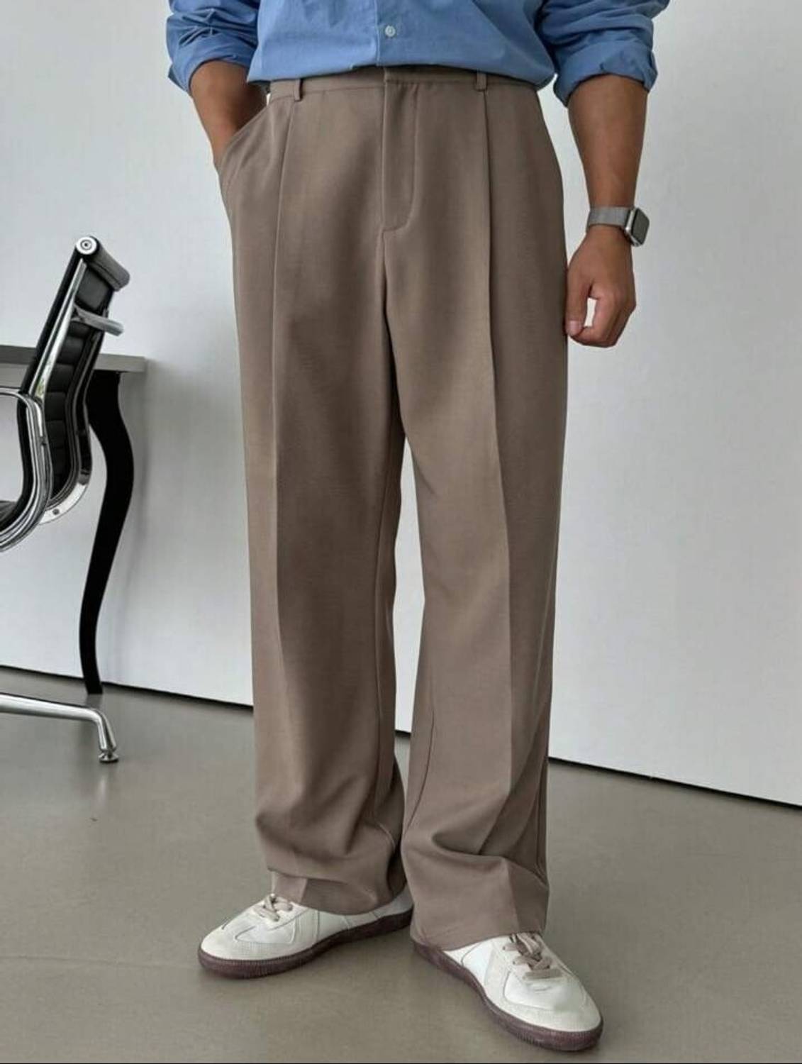Broadstar Straight Fit Men Brown Trousers - Image 5