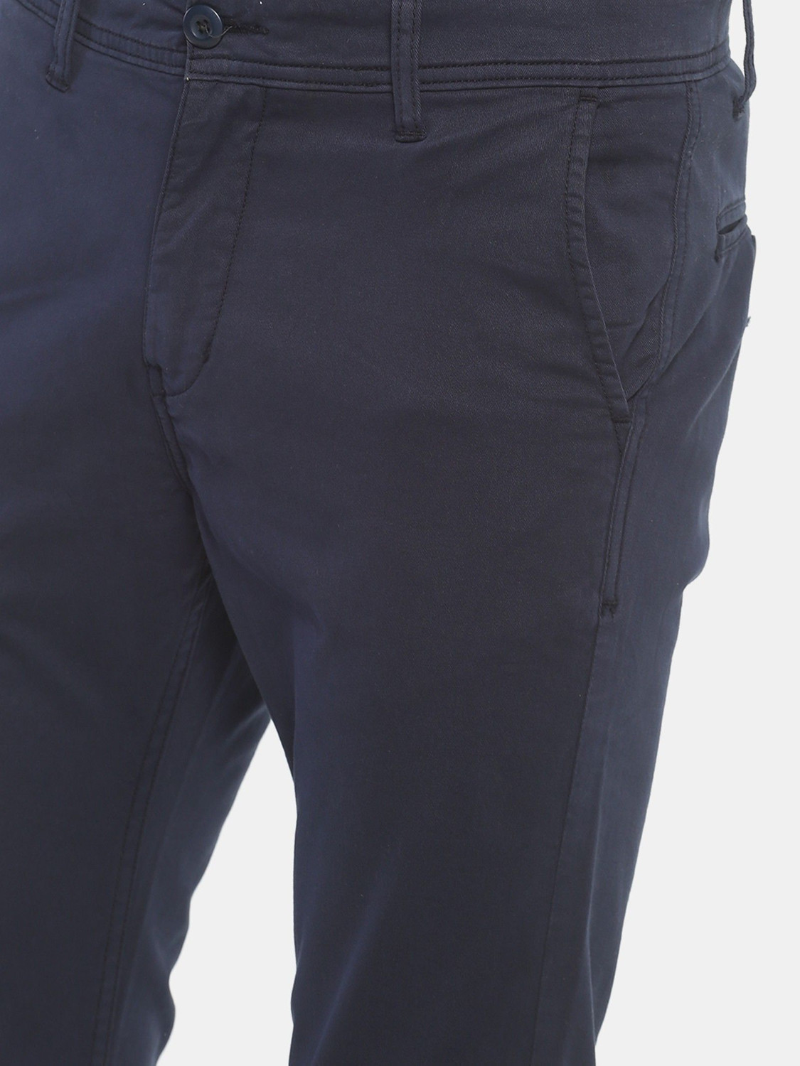 Image of VROJASS Slim Fit Men Blue Trousers