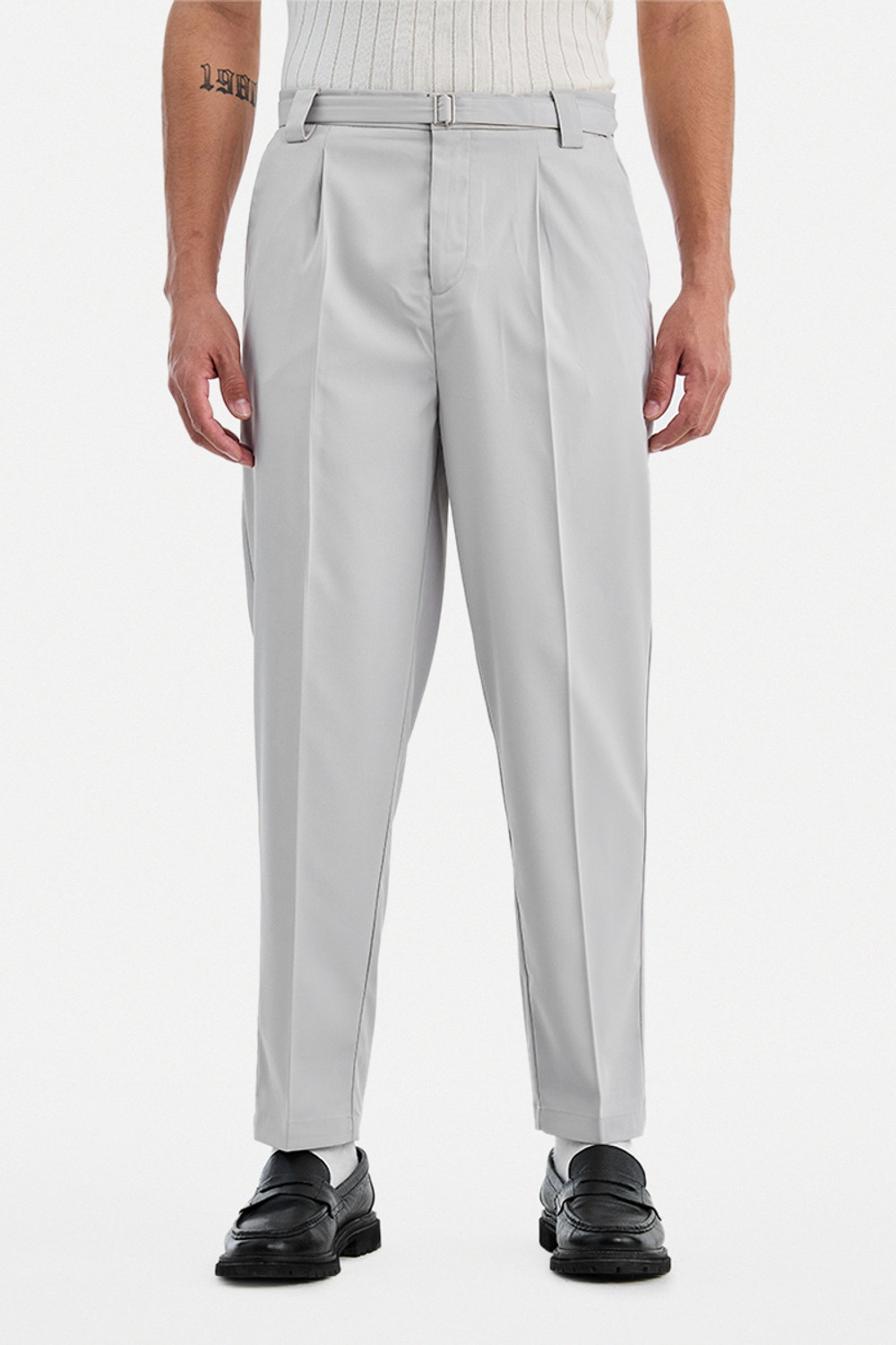Image of Snitch Relaxed Men Grey Trousers