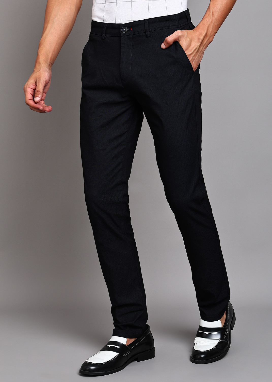 Image of KILLER Slim Fit Men Dark Blue Trousers