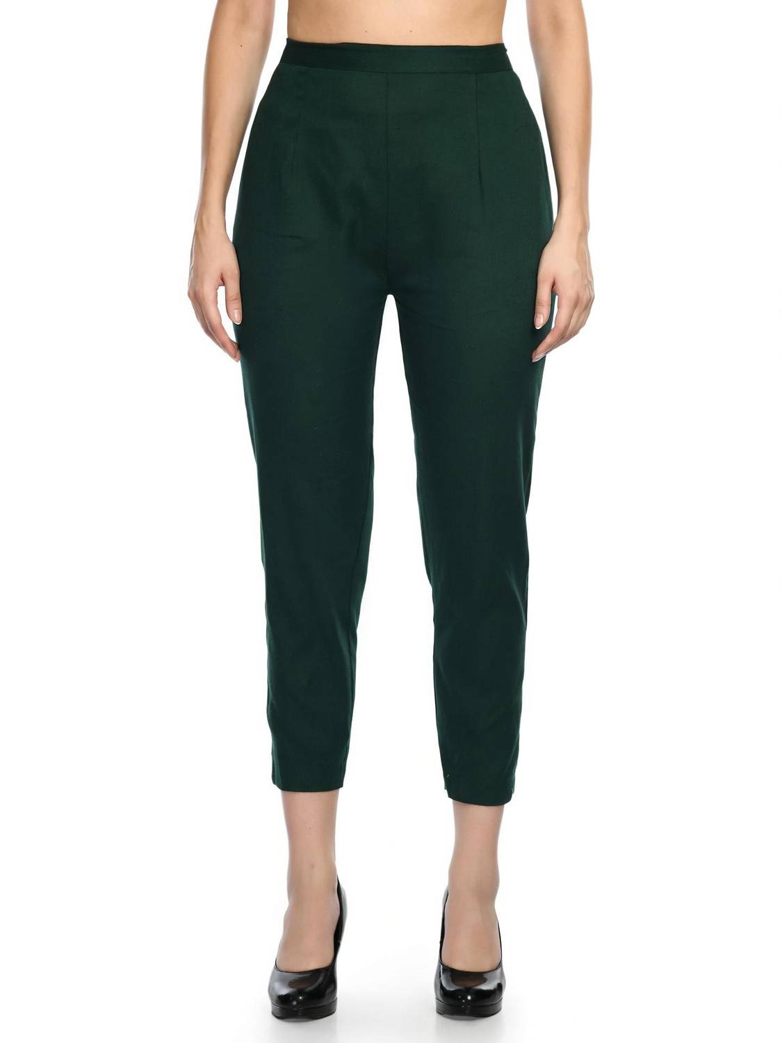 24Hour Fashion Regular Fit Women Green Trousers