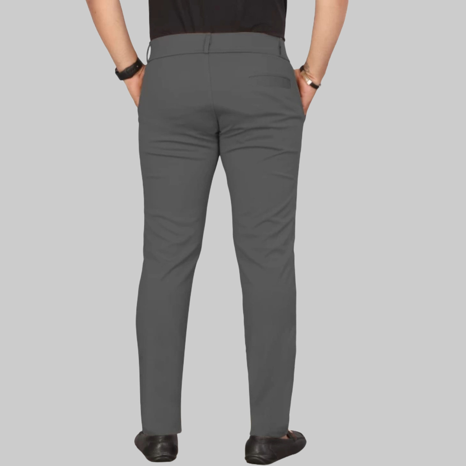 Image of VIJETAGARMENTS Regular Fit Men Grey Trousers