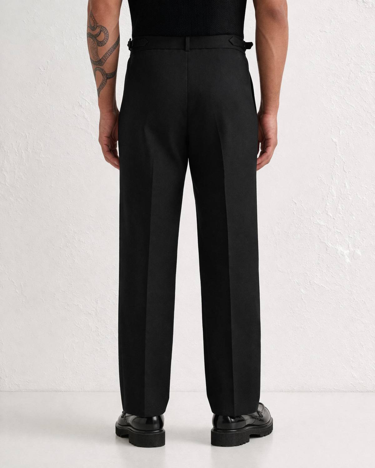 mtwn Straight Fit Men Black Trousers - Image 2
