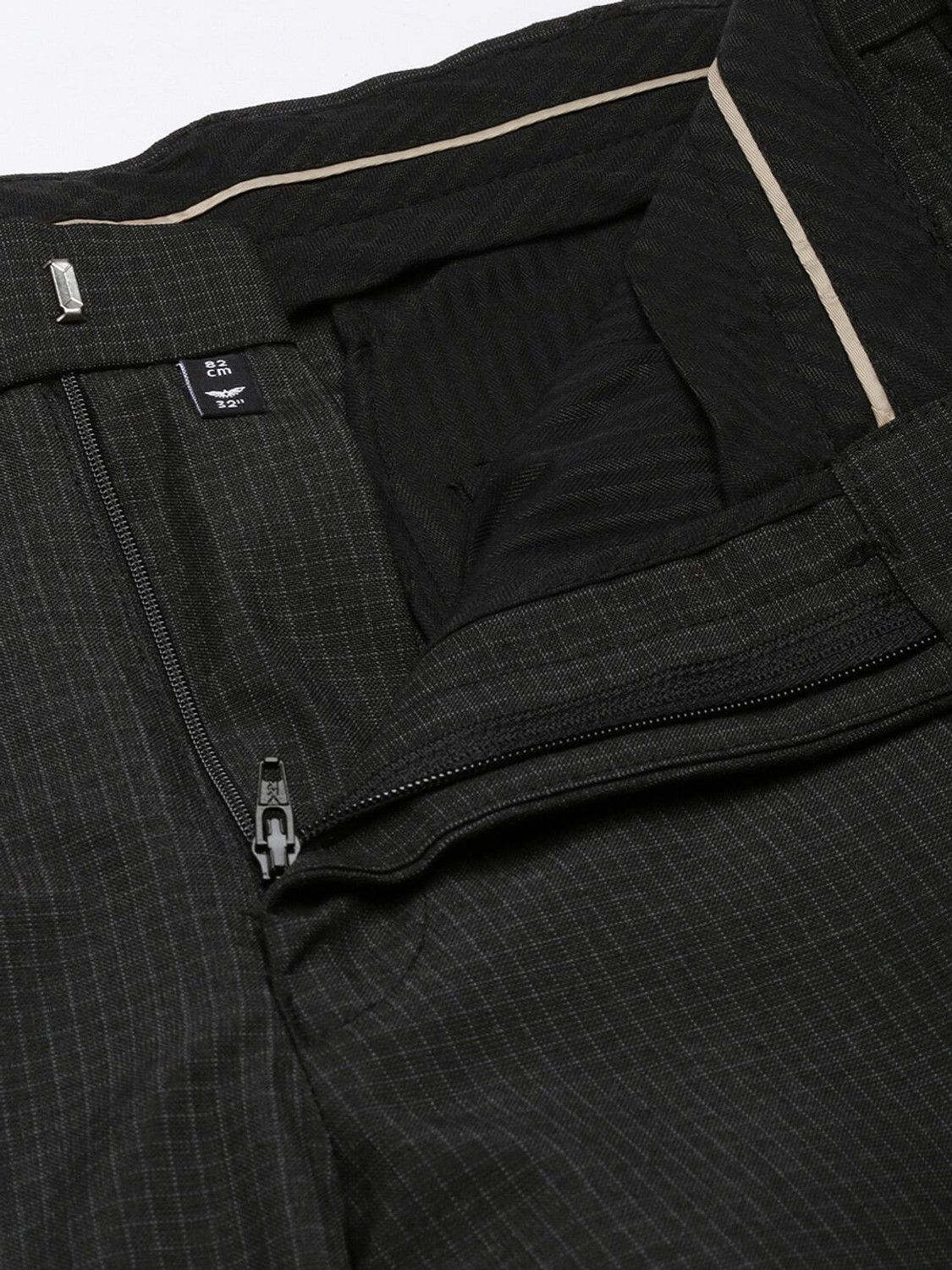 Image of PARK AVENUE Regular Fit Men Grey Trousers