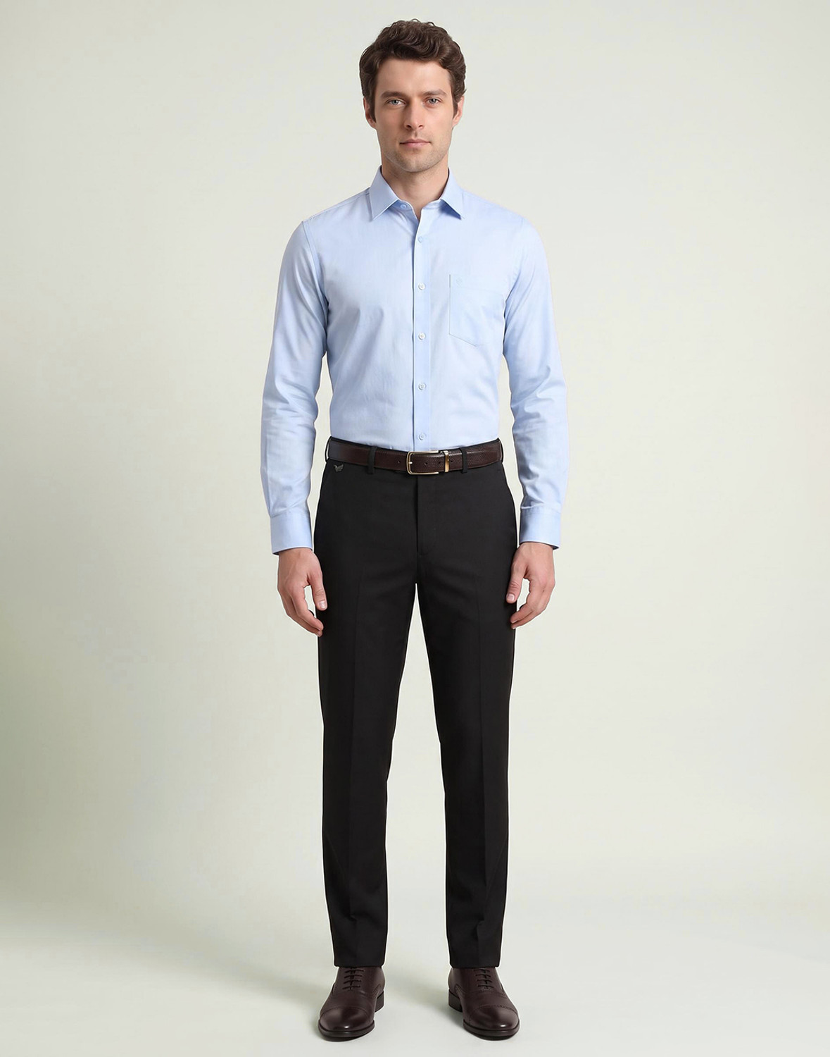 Image of Blackberrys Slim Fit Men Black Trousers