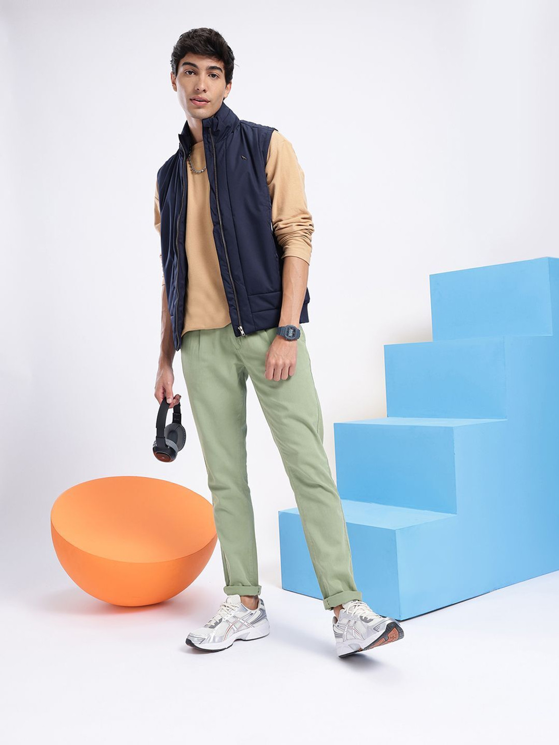 Image of AEROPOSTALE Regular Fit Men Green Trousers