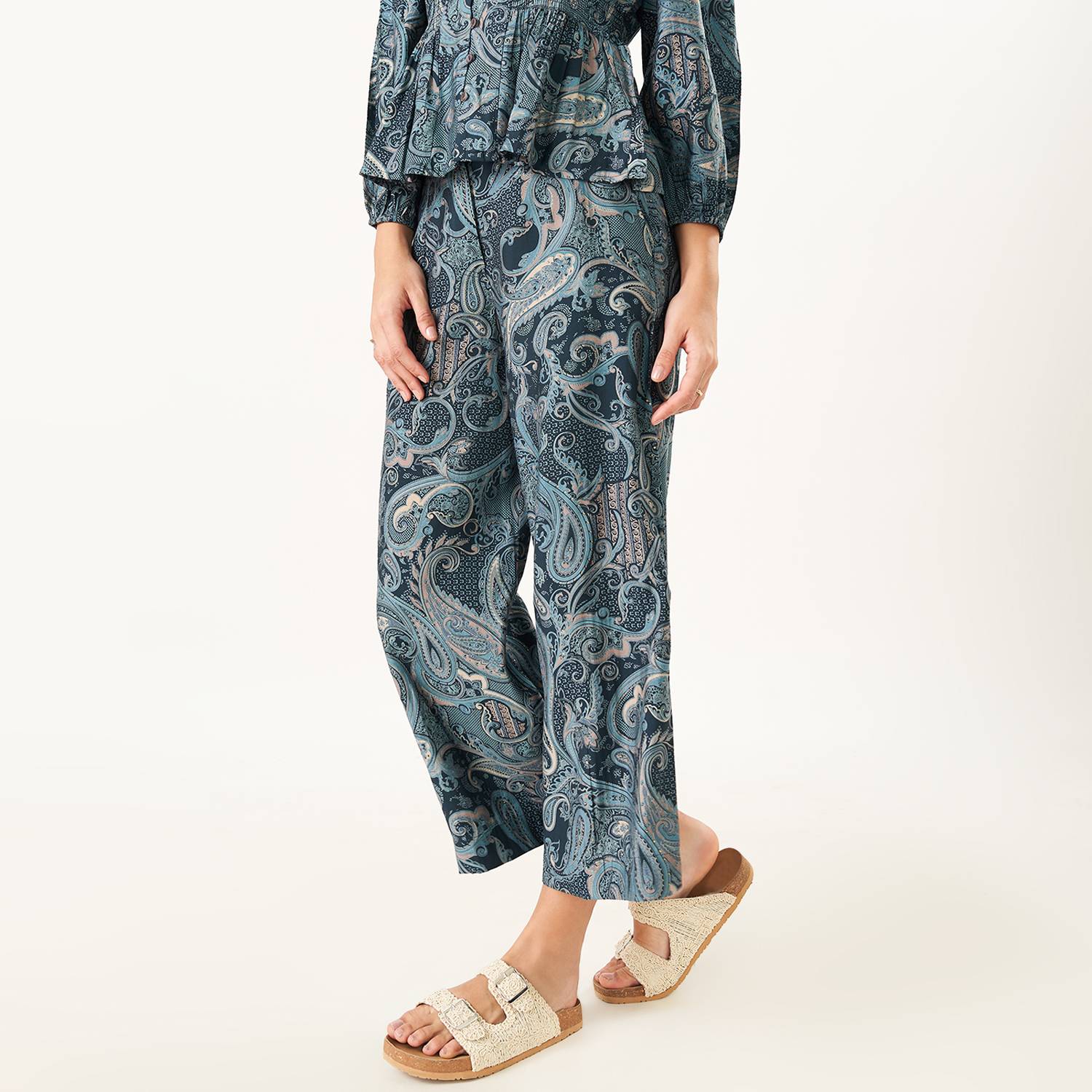 Akkriti by Pantaloons Comfort Fit Women Blue Trousers