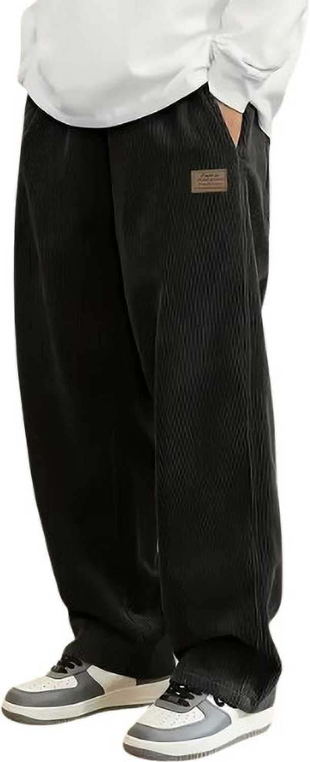 Image of JexPuti Loose Fit Men Black Trousers