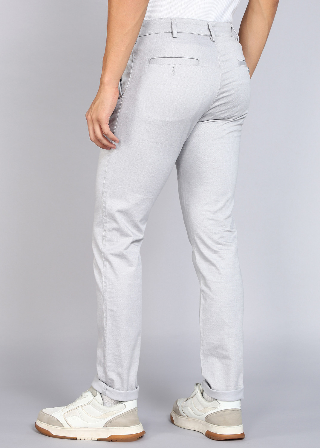 Image of KILLER Slim Fit Men Grey Trousers