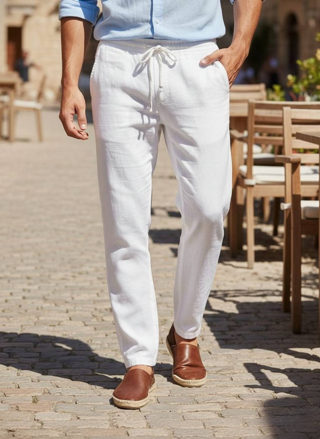 Aamish fashion Regular Fit Men White Trousers