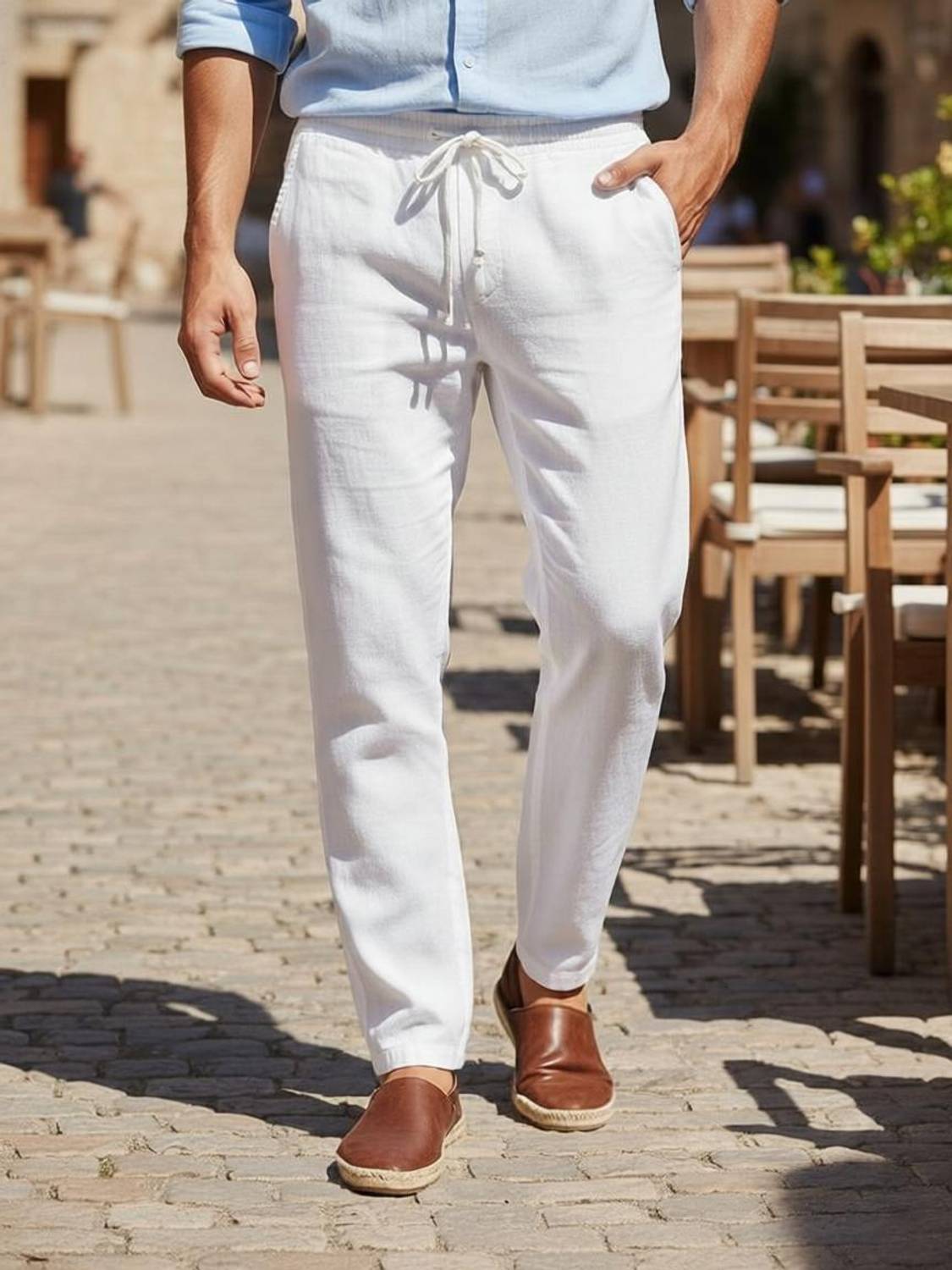 AISHENTERPRISE Regular Fit Men White Trousers