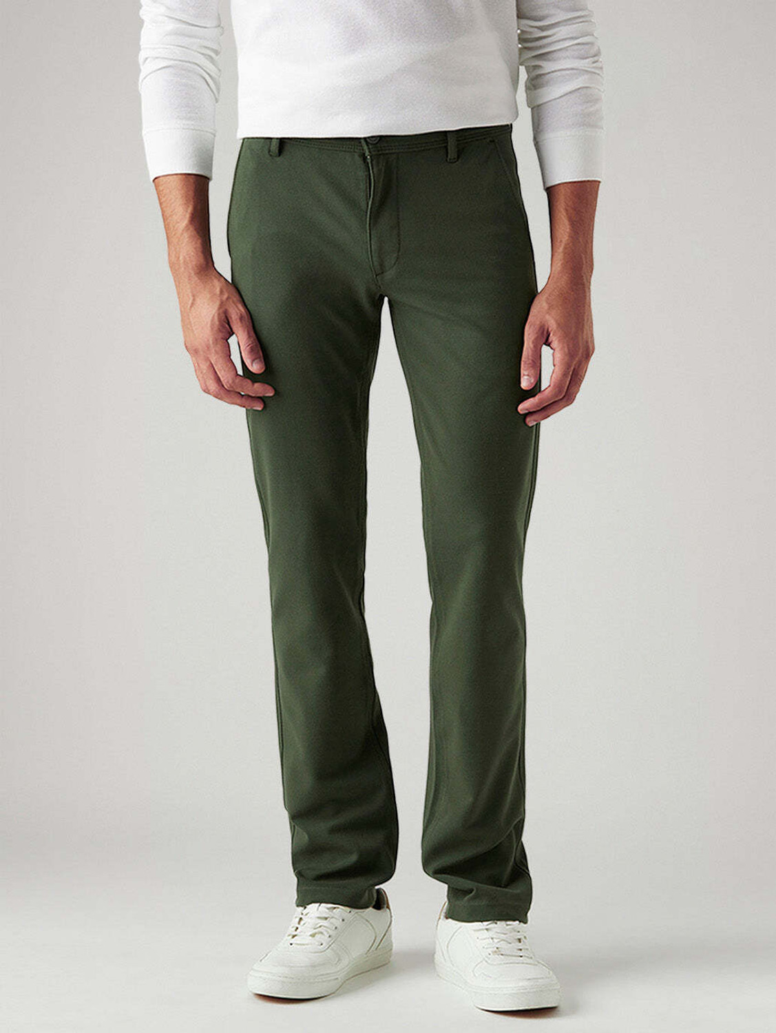 Image of LEVI'S Slim Fit Men Dark Green Trousers
