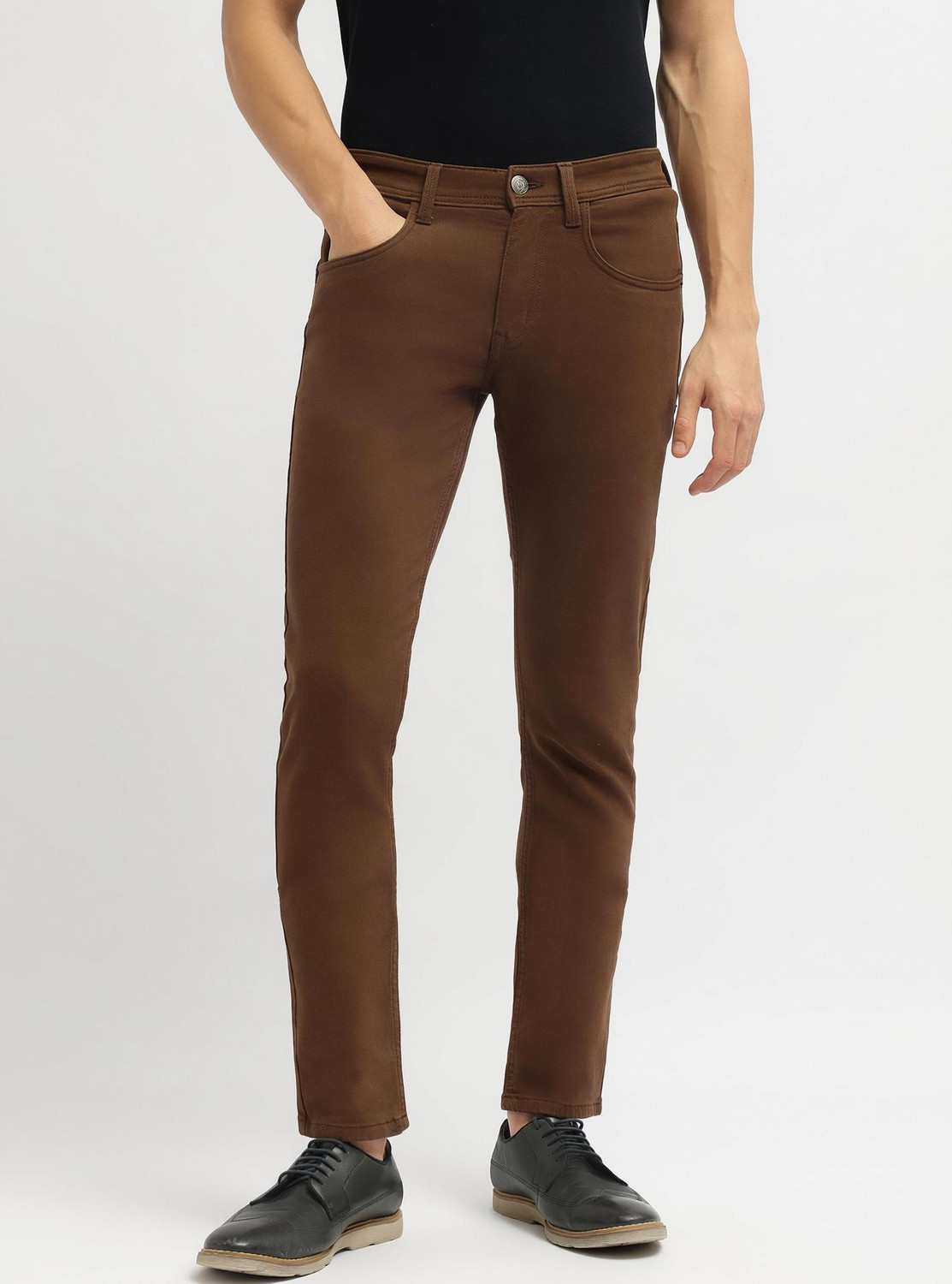 Image of PETER ENGLAND Regular Men Brown Jeans