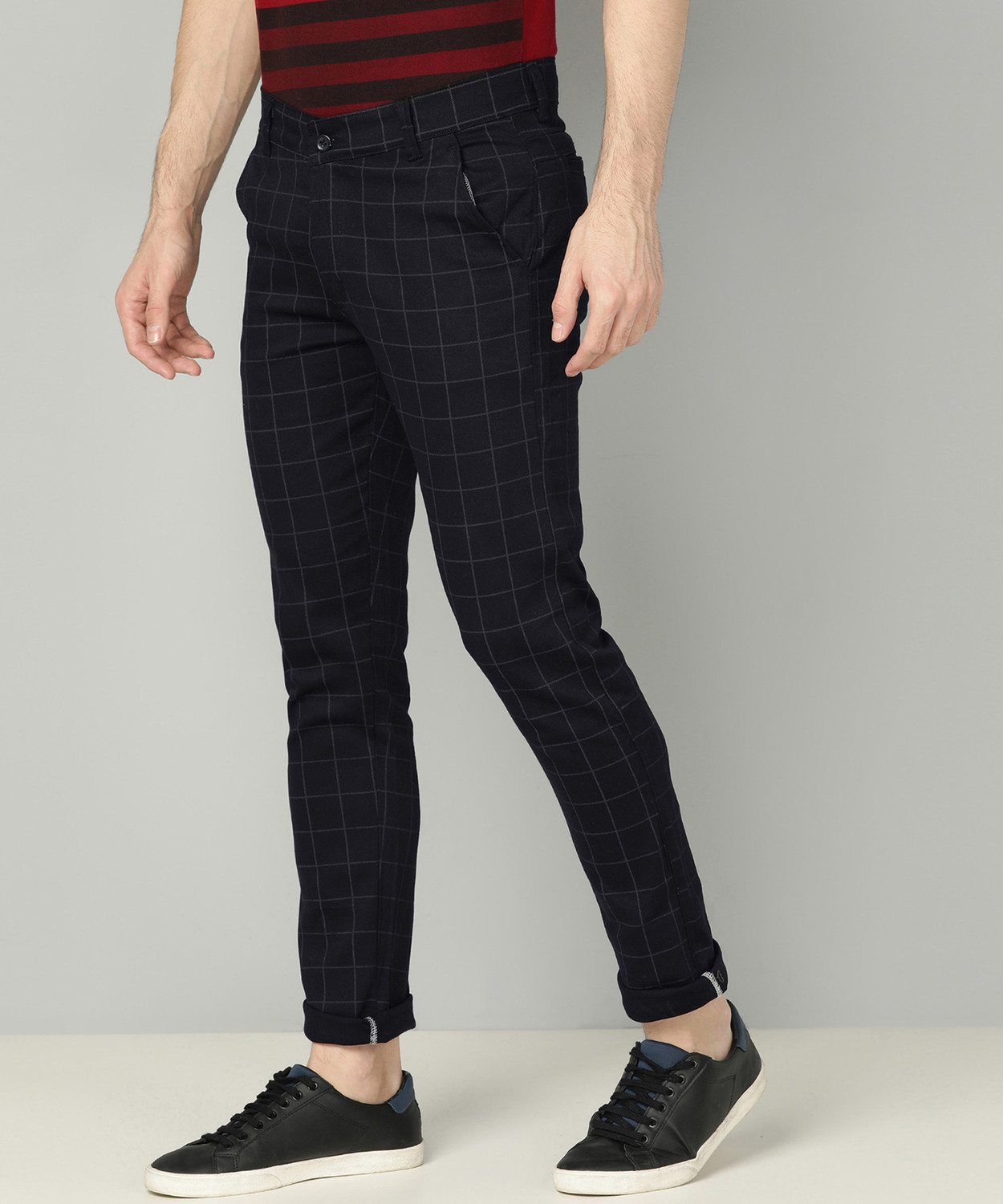 Image of FUBAR Slim Fit Men Black Trousers