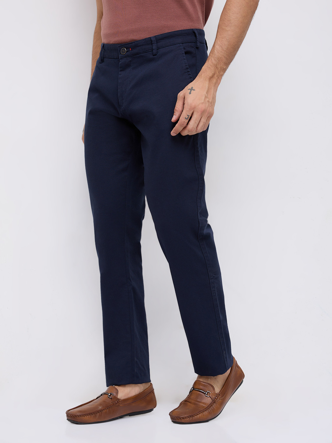 Image of KILLER Slim Fit Men Dark Blue Trousers