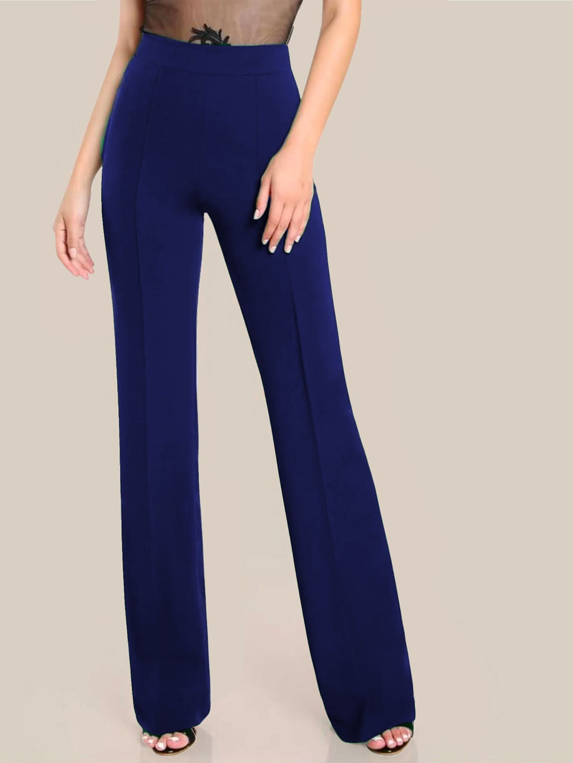 Image of Dream Beauty Fashion Regular Fit Women Blue Trousers