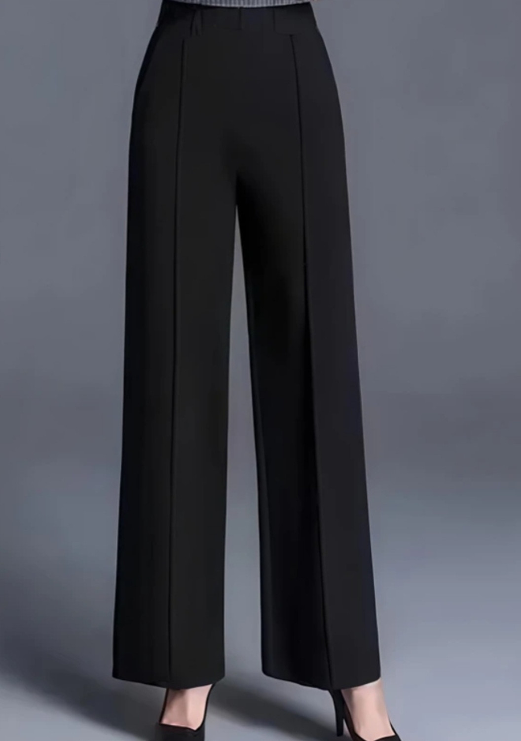 Image of karara Flared Women Black Trousers