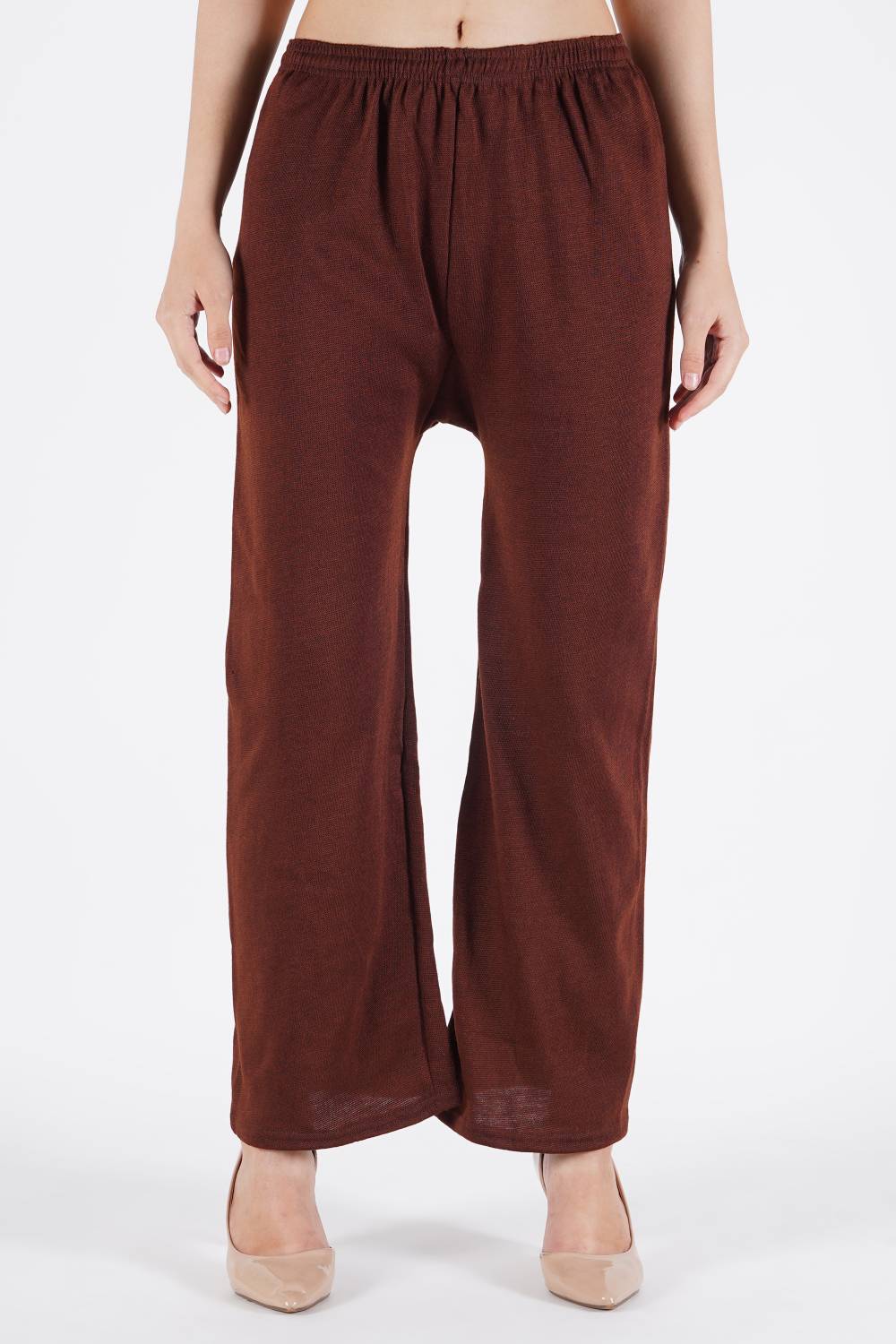 Al-Hudooms Loose Fit Women Brown Trousers