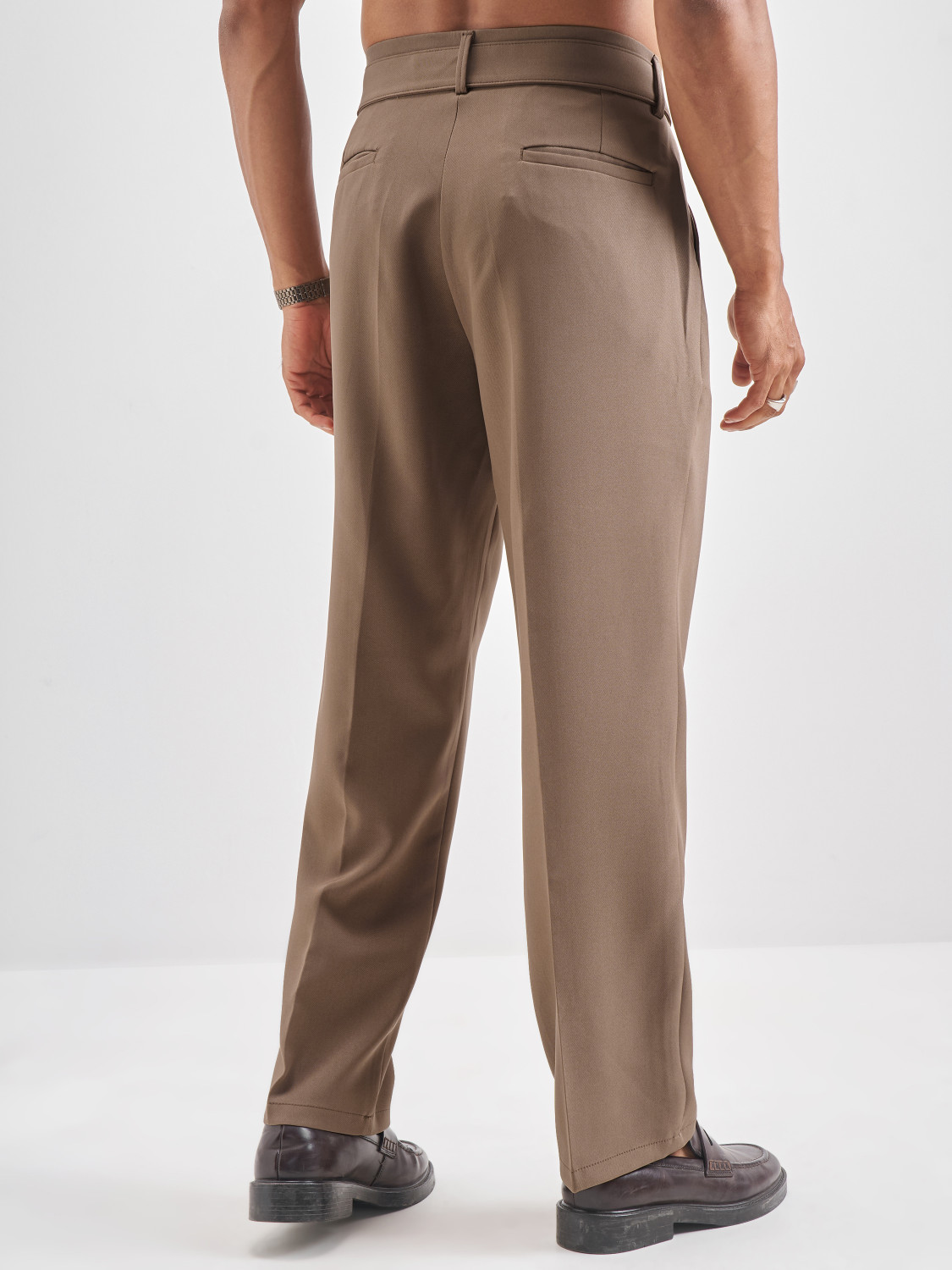 Image of HIGHLANDER Relaxed Men Brown Trousers