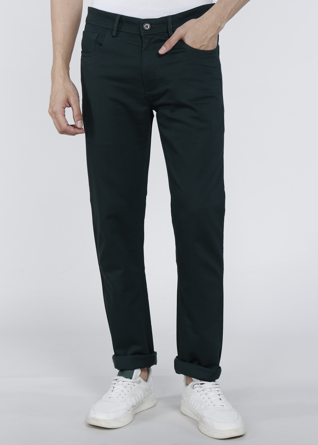 Image of PETER ENGLAND Slim Fit Men Multicolor Trousers
