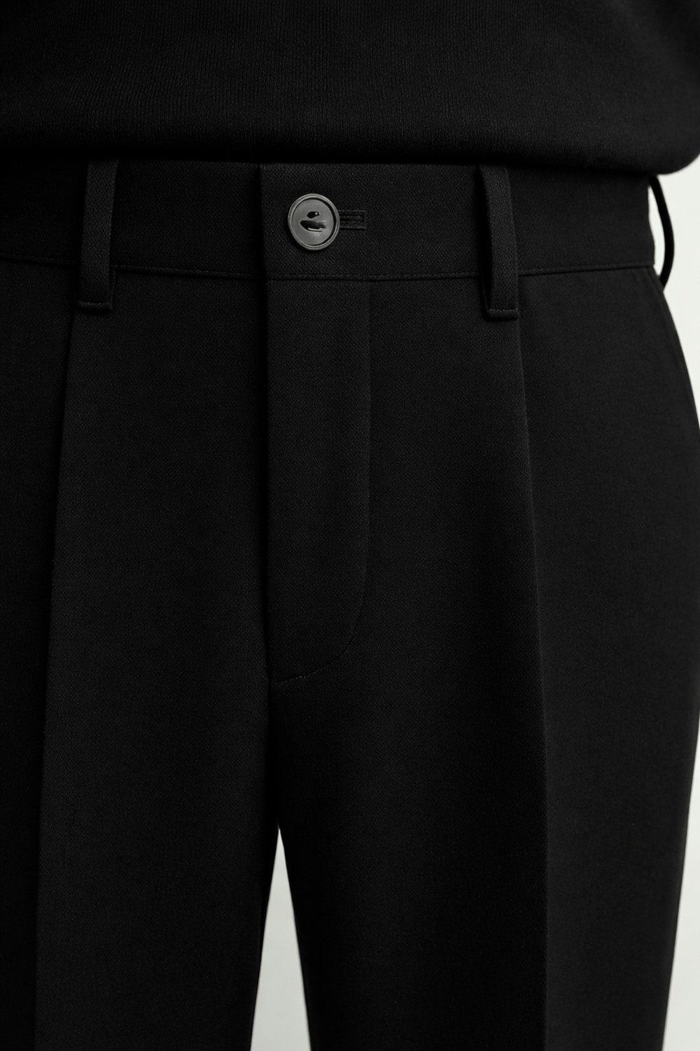 Image of mtwn Straight Fit Men Black Trousers