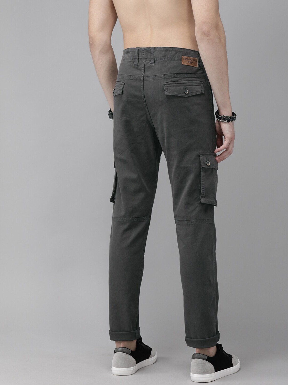 Image of Roadster Regular Fit Men Grey Trousers